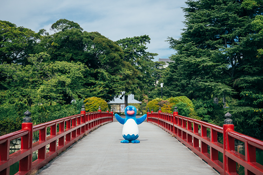 学橋でさっそく記念写真