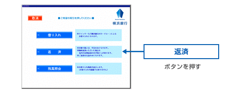 返済 ボタンを押す