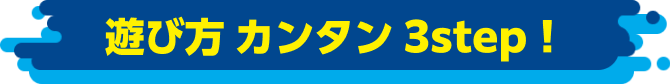 遊び方 カンタン 3step！