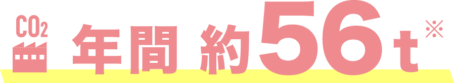 CO₂ 年間 約56t