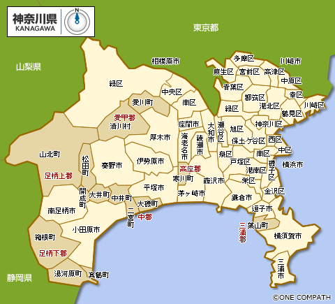 神奈川県地図